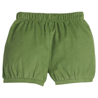 Little English traditional kids clothing, banded short in green corduroy for little boy for Fall