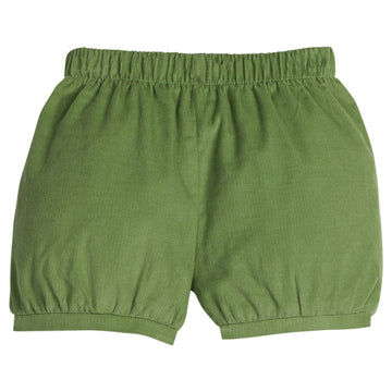 Little English traditional kids clothing, banded short in green corduroy for little boy for Fall