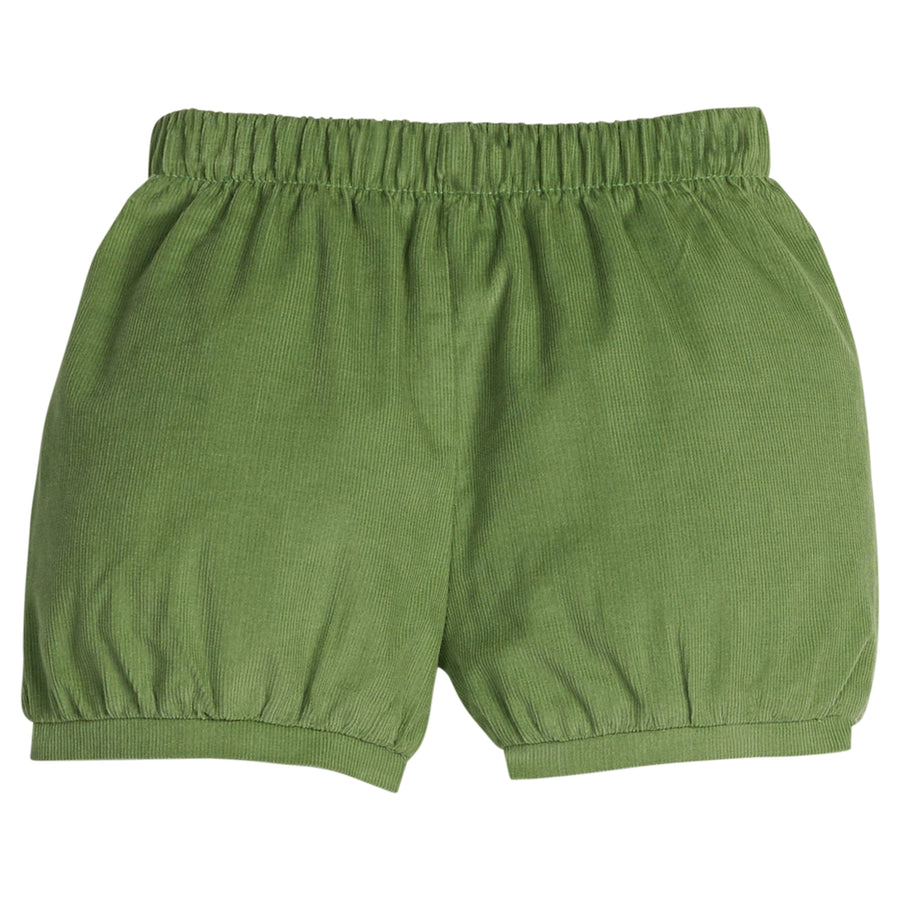 Little English traditional kids clothing, banded short in green corduroy for little boy for Fall