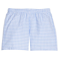 Little English traditional children's clothing. Blue Mayfair Gingham shorts for little boys