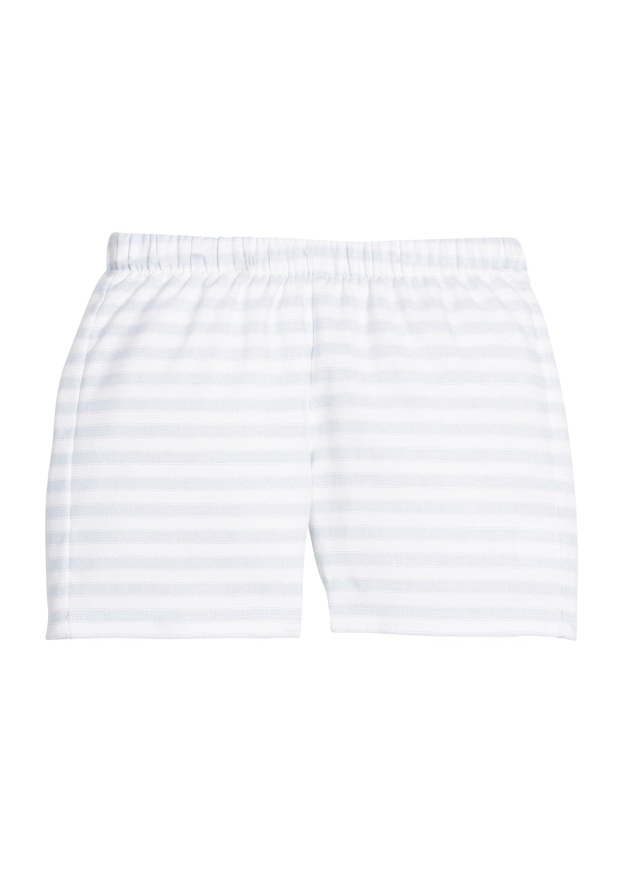 Savannah Stripe Basic Shorts - Blue & White Boy Summer Short
