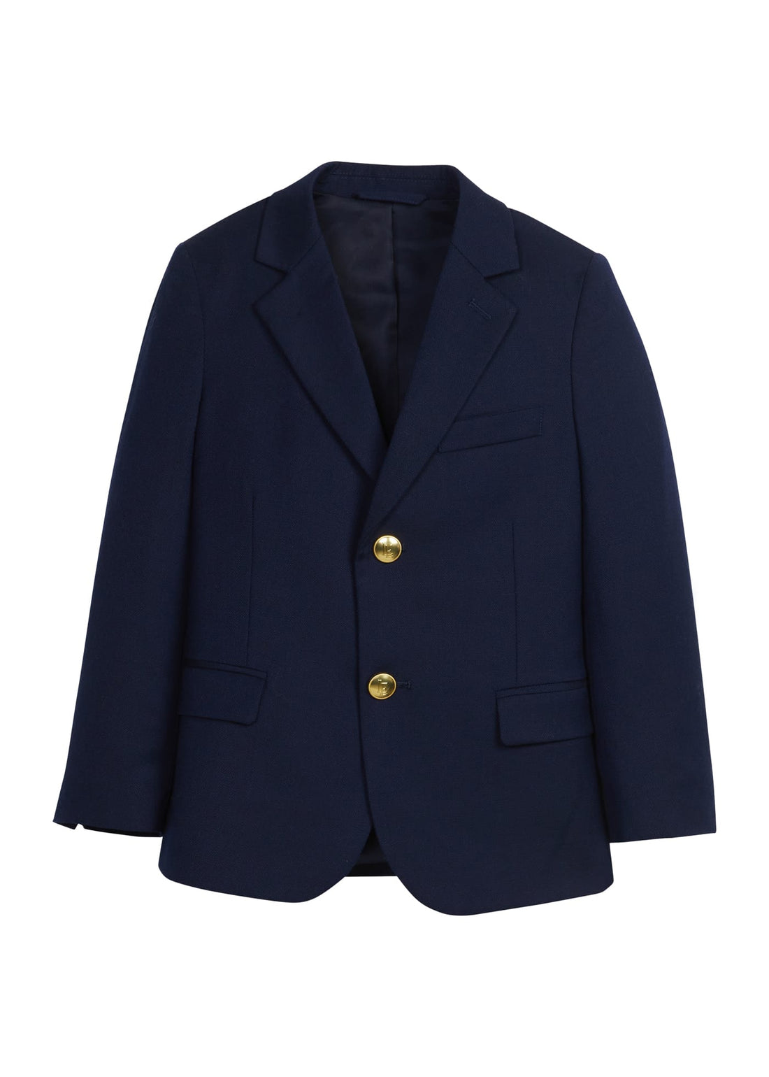 Little English traditional wool blazer for boys, classic navy blazer with gold buttons