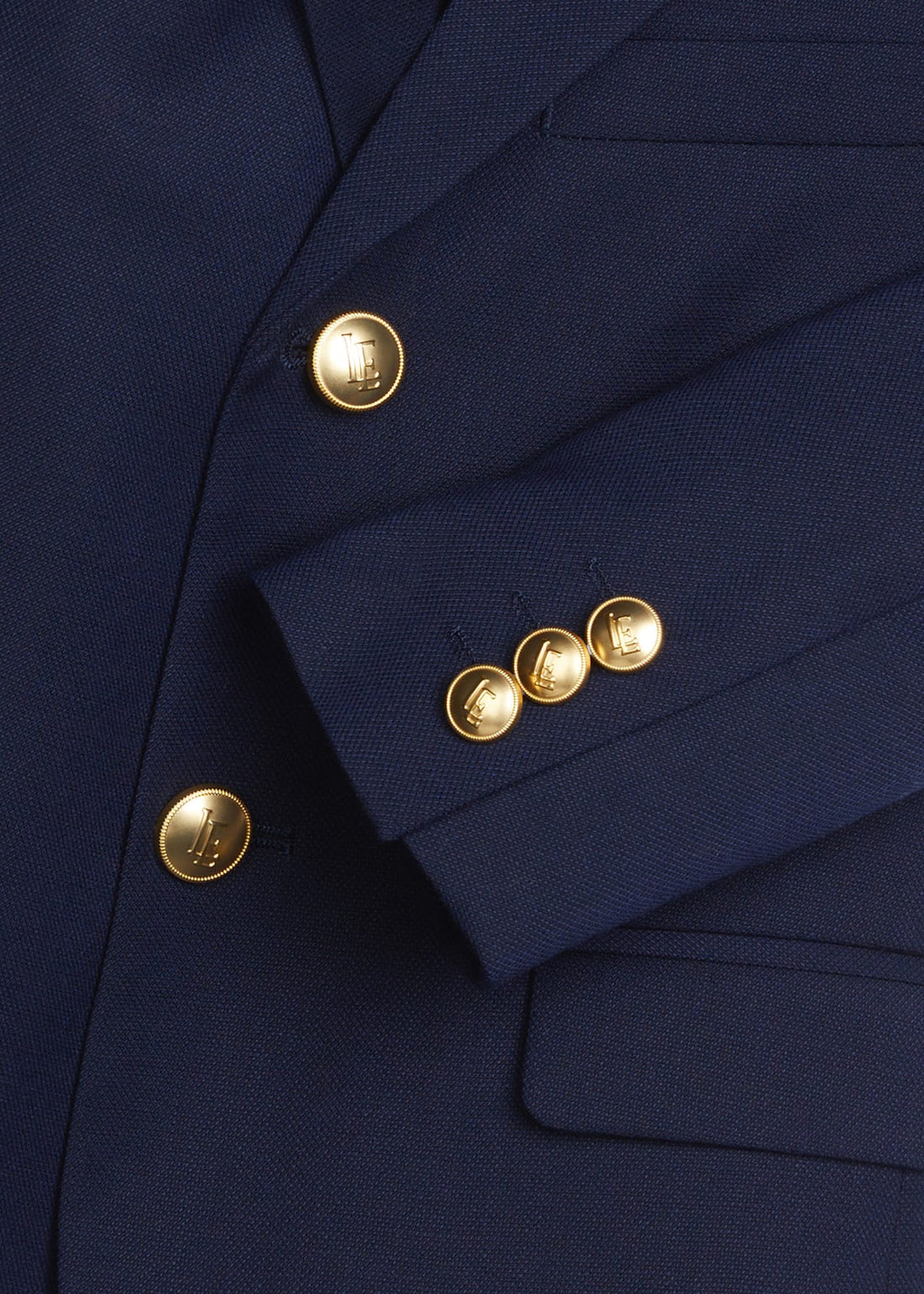 Little English traditional wool blazer for boys, classic navy blazer with gold buttons