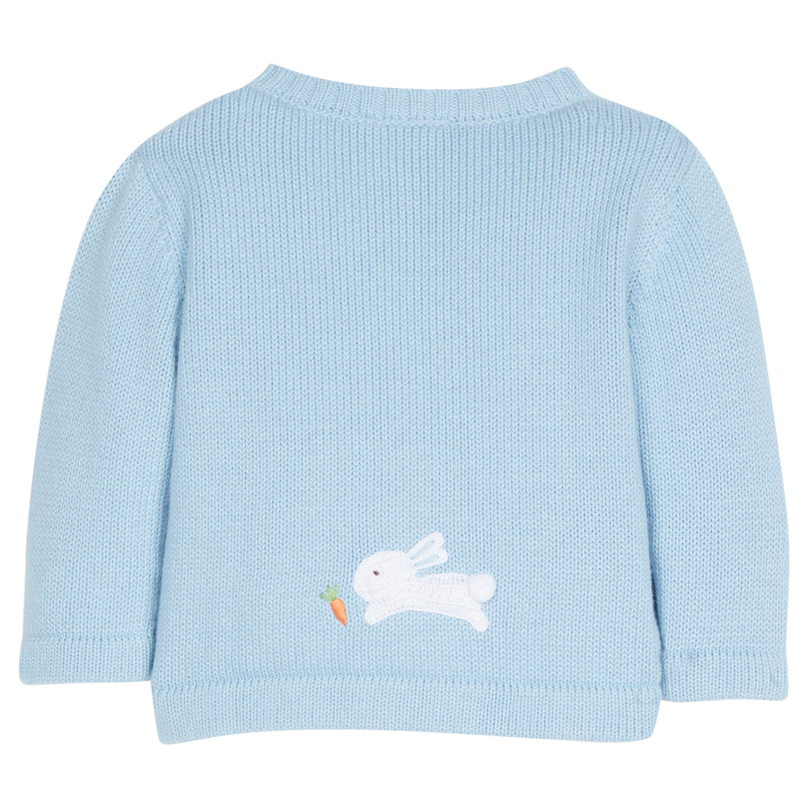 Baby wool sweater with GG in blue