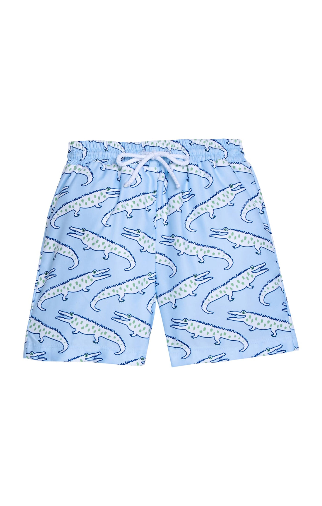 Blue Alligator Alley Swim Trunks - Boy's Blue Swimsuit – Little