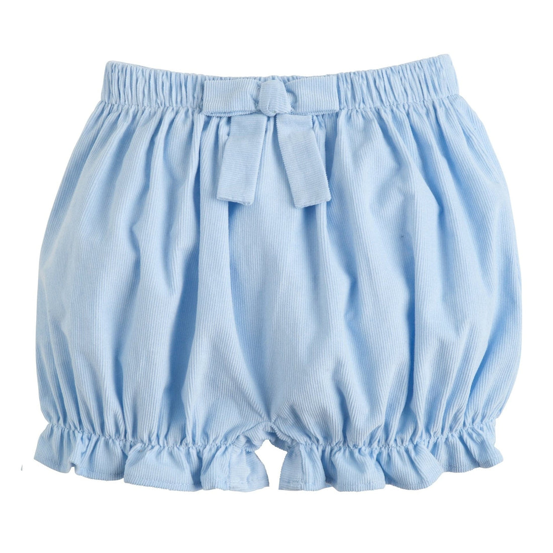 little english classic childrens clothing girls light blue corduroy bloomers with front bow