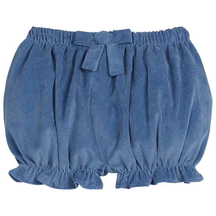 little english classic childrens clothing girls blue corduroy bloomers with bow