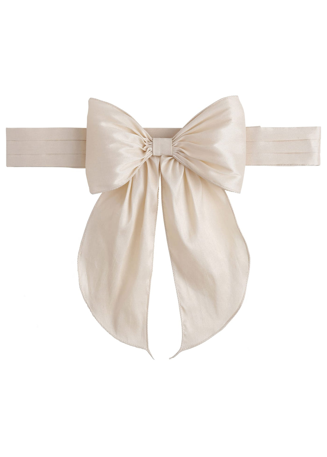 Little English traditional kids clothing, flower girl dress sash, champagne fixed bow sash with adjustable closure