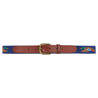 Little English boy's classic needlepoint belt in navy by Smathers and Branson