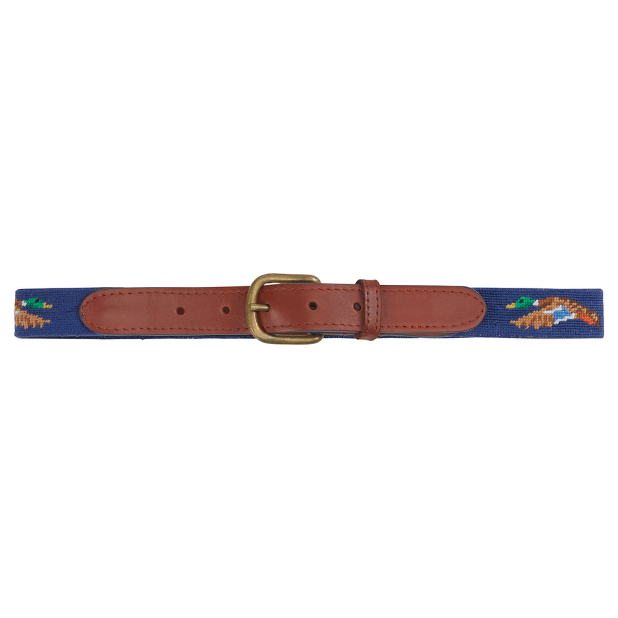 Little English boy's classic needlepoint belt in navy by Smathers and Branson