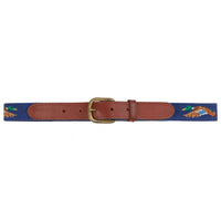 Little English boy's classic needlepoint belt in navy by Smathers and Branson