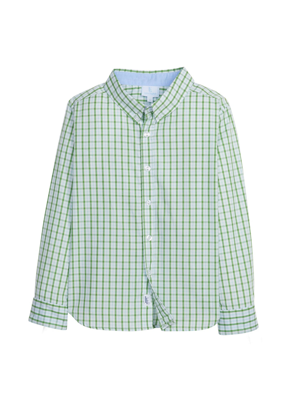 little english classic childrens clothing boys green leland plaid button down shirt
