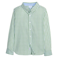 little english classic childrens clothing boys green leland plaid button down shirt