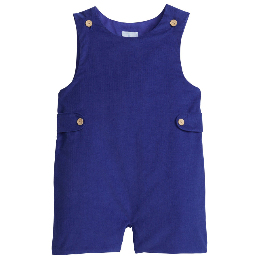 little english classic childrens clothing boys royal blue corduroy john john with wooden buttons