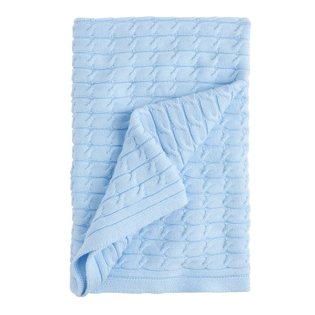 Cable Knit Blanket - Light Blue, Little English, classic children&