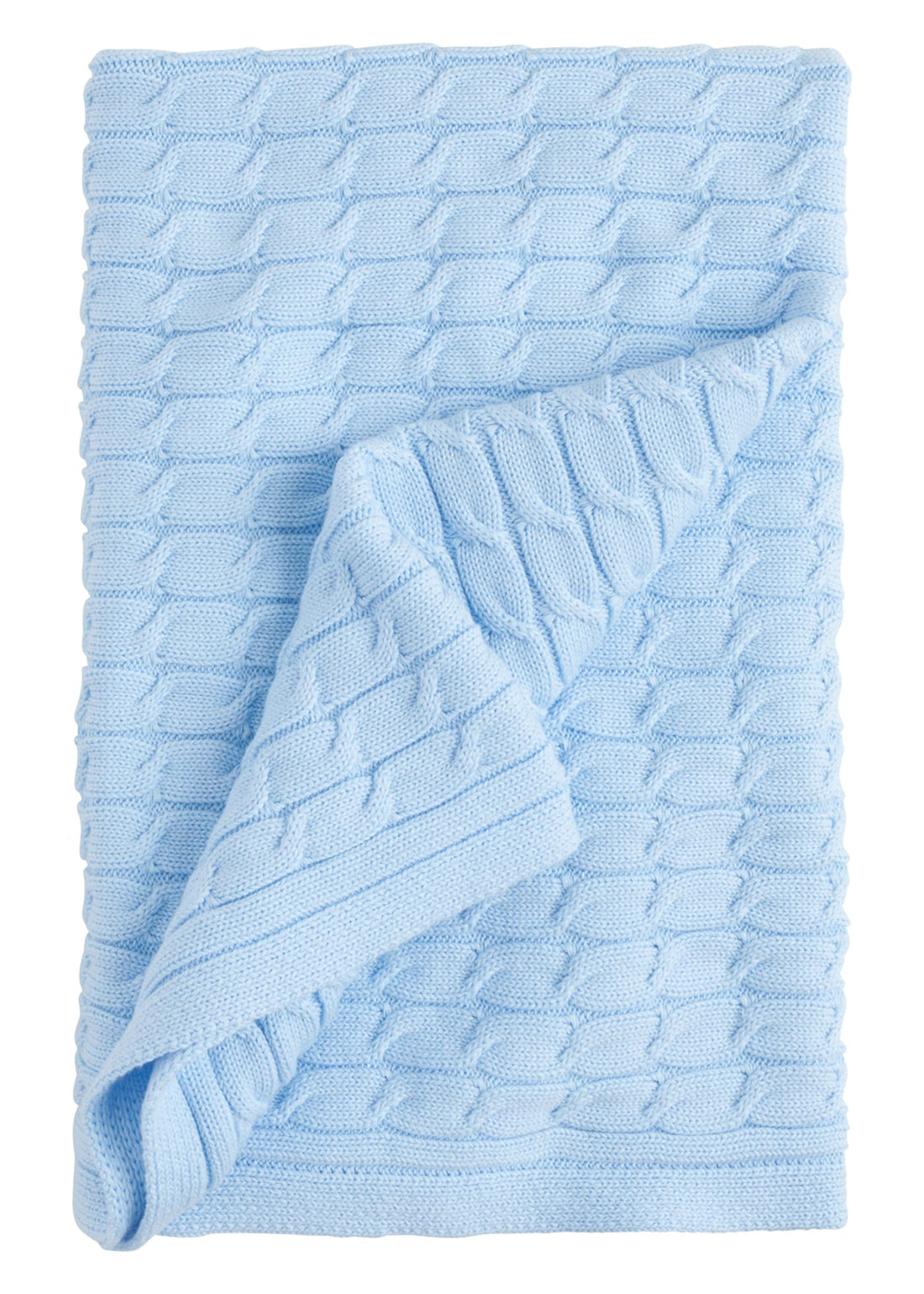 Cable Knit Blanket - Light Blue, Little English, classic children&