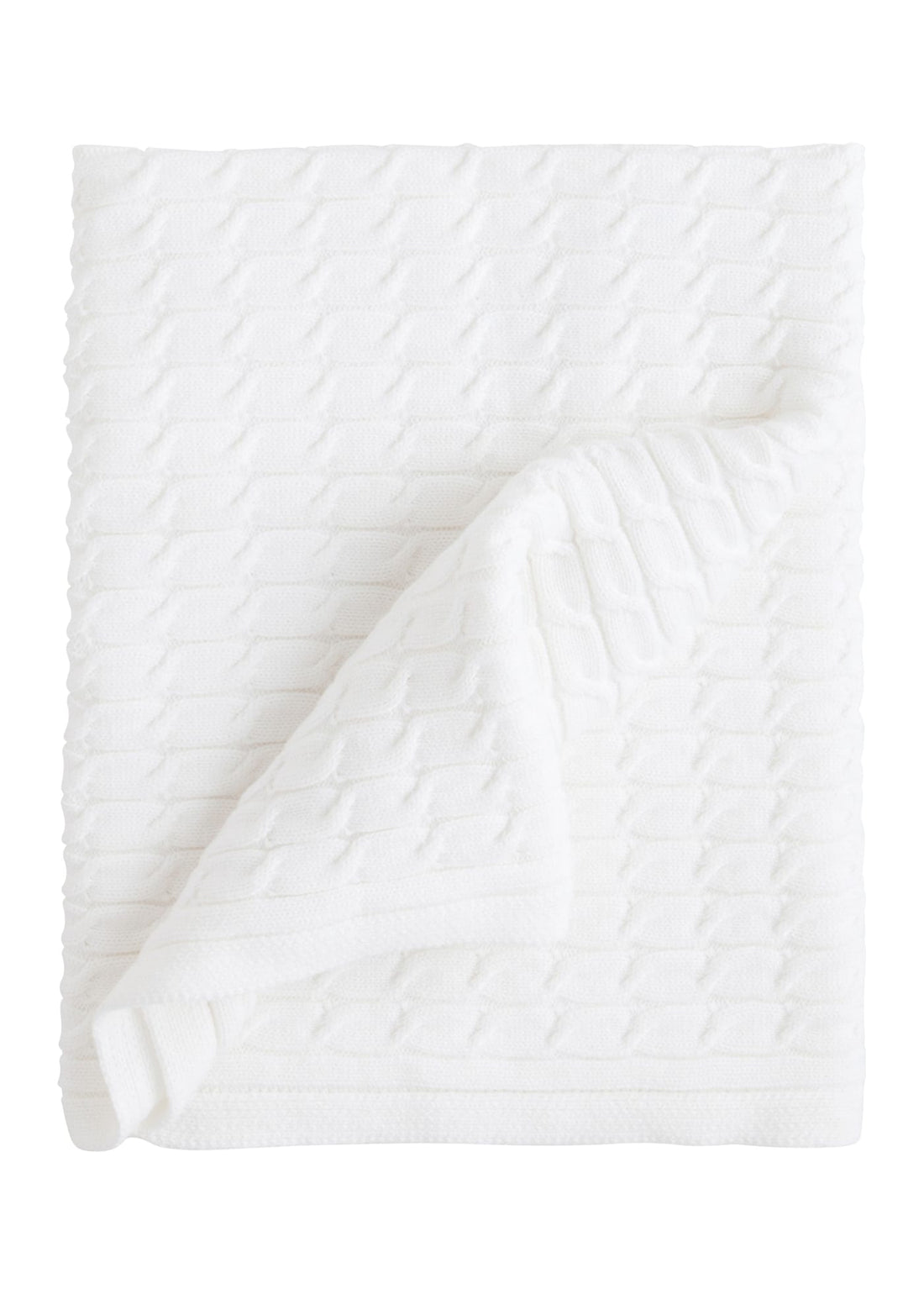 Cable Knit Blanket - White, Little English, classic children&
