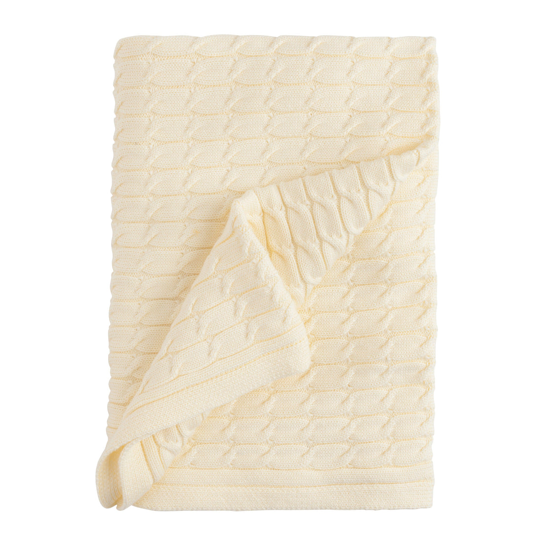 Cable Knit Blanket - Yellow, Little English, classic children&