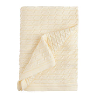 Cable Knit Blanket - Yellow, Little English, classic children's clothing, preppy children's clothing, traditional children's clothing, classic baby clothing, traditional baby clothing