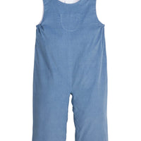 little english classic children's clothes, campbell overall in greyish blue corduroy for toddler boys for fall 