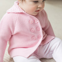 classic childrens clothing girls knit peacoat in light pink