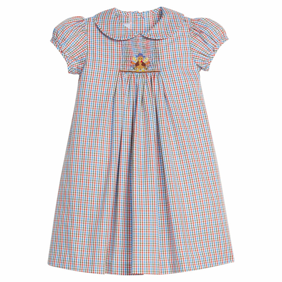 Chest Smocked Peter Pan Dress - Turkey Little English Chest Smocked Peter Pan Dress - Turkey Little English