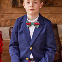 Little English traditional clothing, bow tie in highlands tartan pattern for little boy