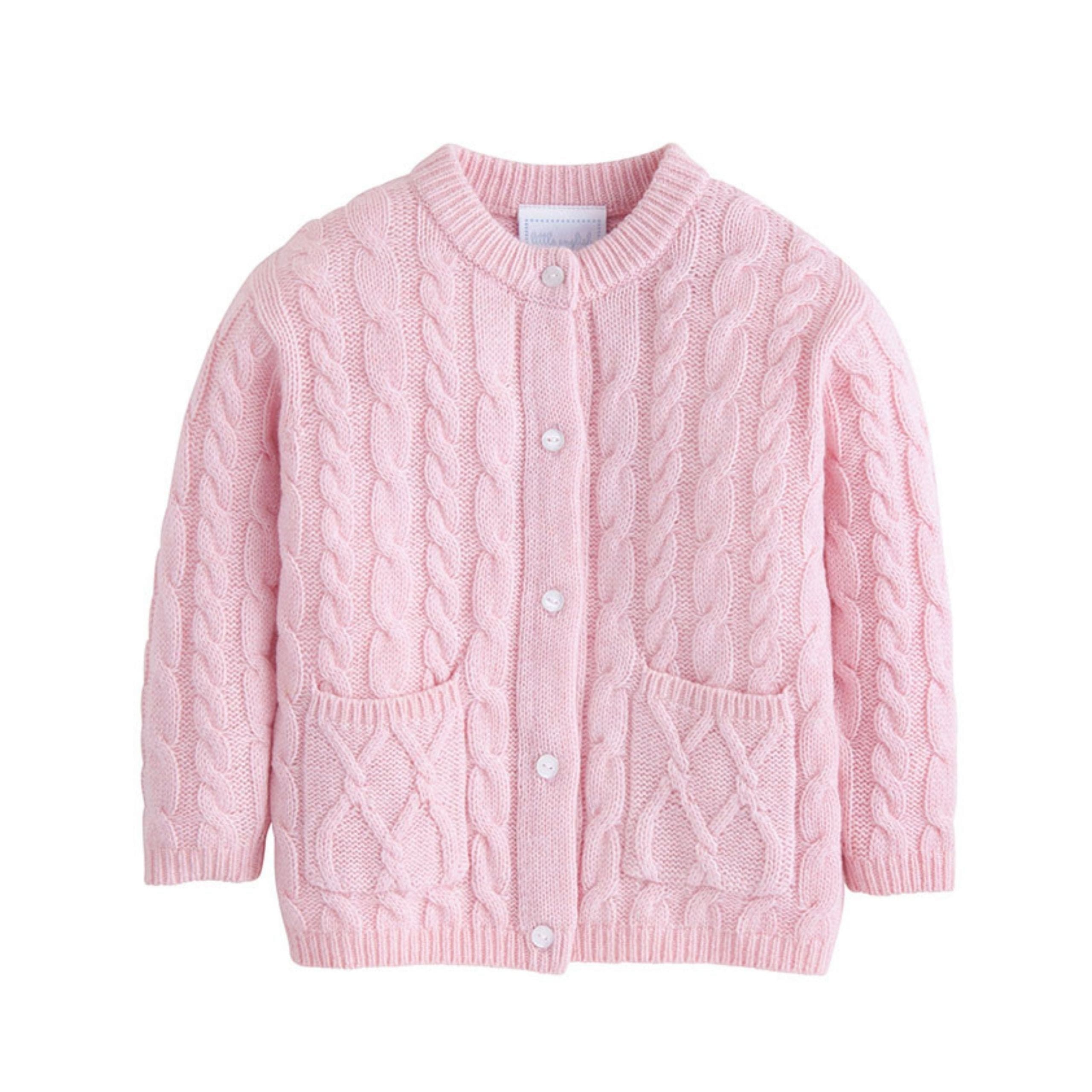 Girl's Light Pink Cashmere Cardigan – Little English
