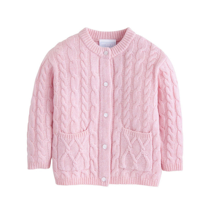 little english classic childrens clothing girls pink cashmere blend cardigan