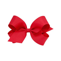 Little English traditional children's clothing. Red hair bow for girls. Classic hair accessory for Fall