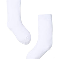 Little English classic children's clothing, plain classic white knee high socks for boys and girls.