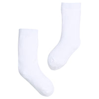 Little English classic children's clothing, plain classic white knee high socks for boys and girls.
