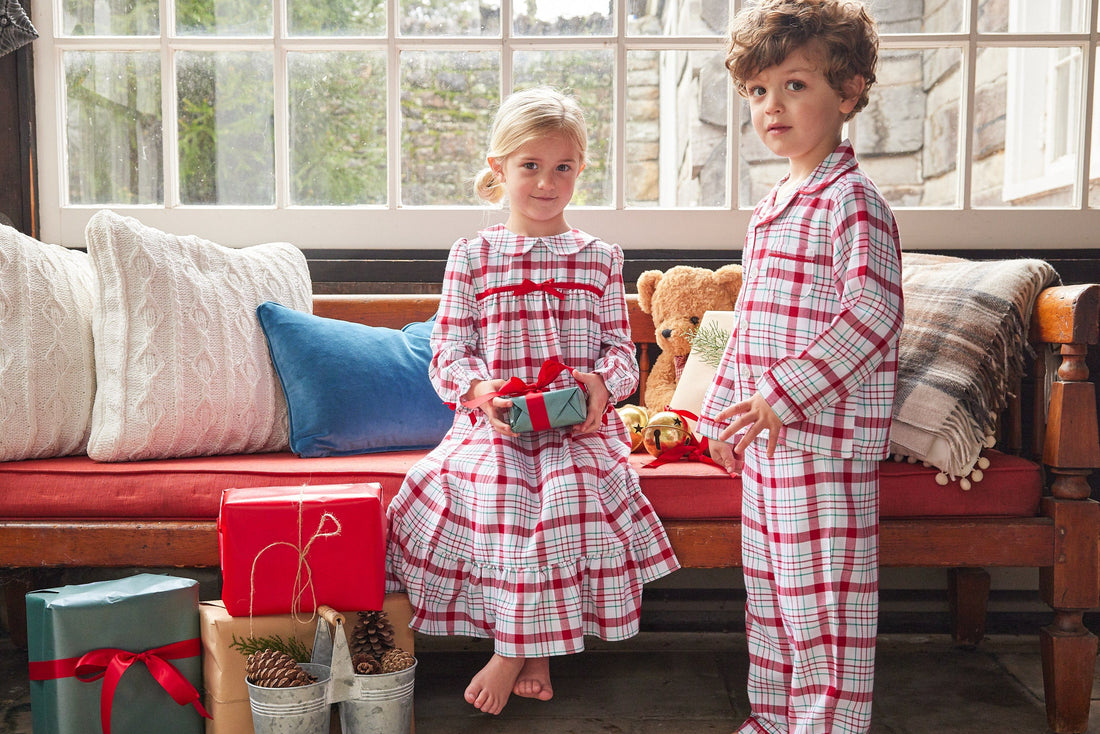 christmas dress pajamas Women's Blue Reindeer Pajama Set | Fun Holiday-Themed Pajamas | Stretchy & Breathable Blend | Navy