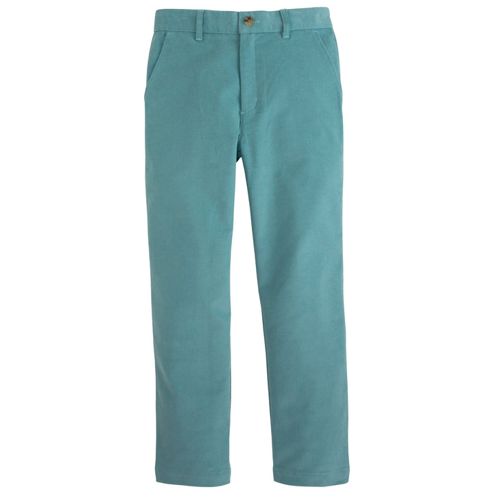 little english classic childrens clothing boys green/blue corduroy pant