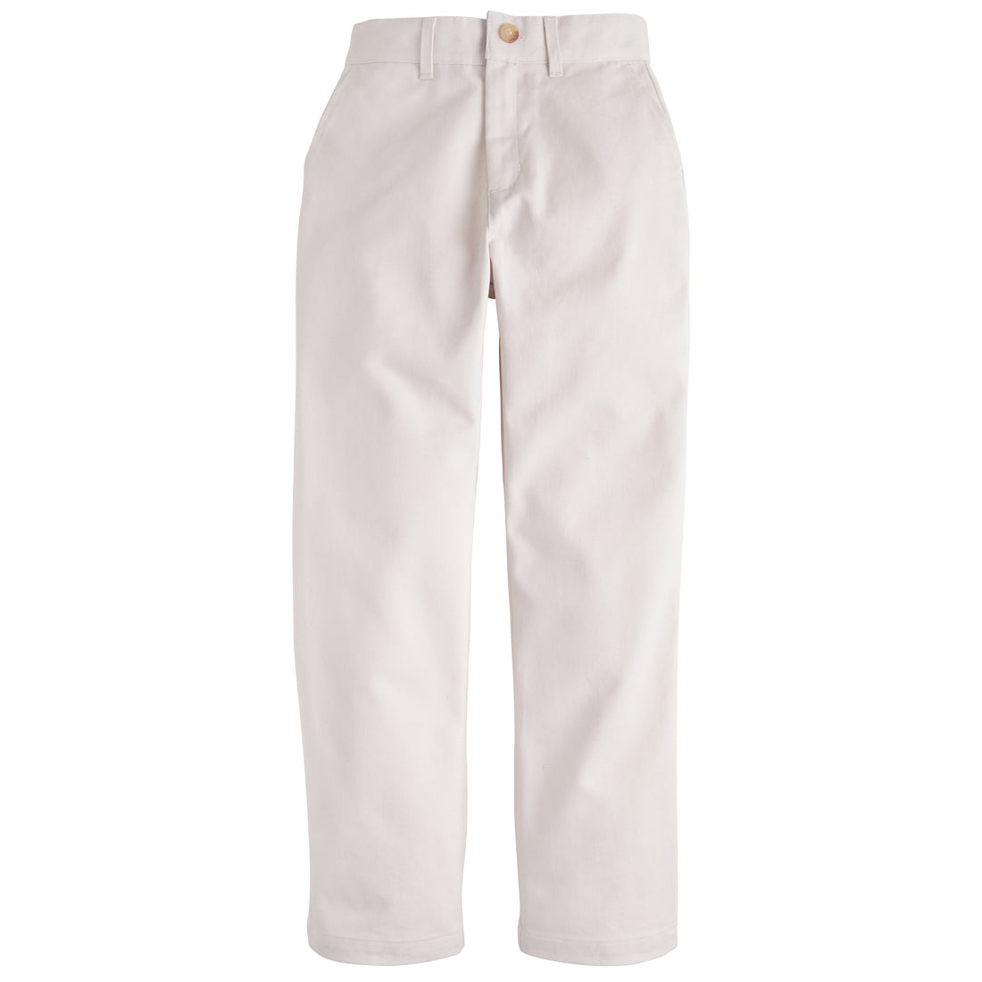 Little English classic pant for boys, faux button closure with zipper and interior elastic adjuster, khaki twill pant with belt loops for older boys