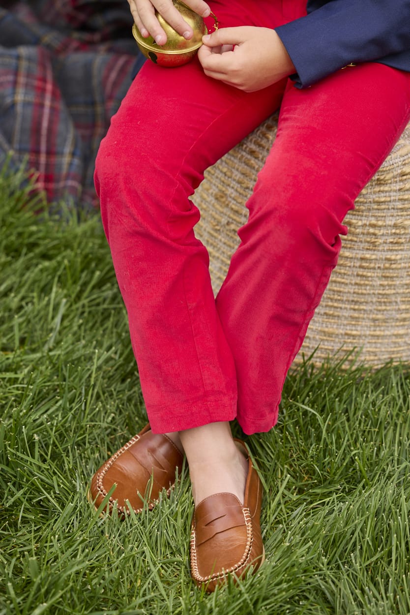 little english classic childrens clothing, boys red corduroy pant