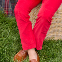 little english classic childrens clothing, boys red corduroy pant