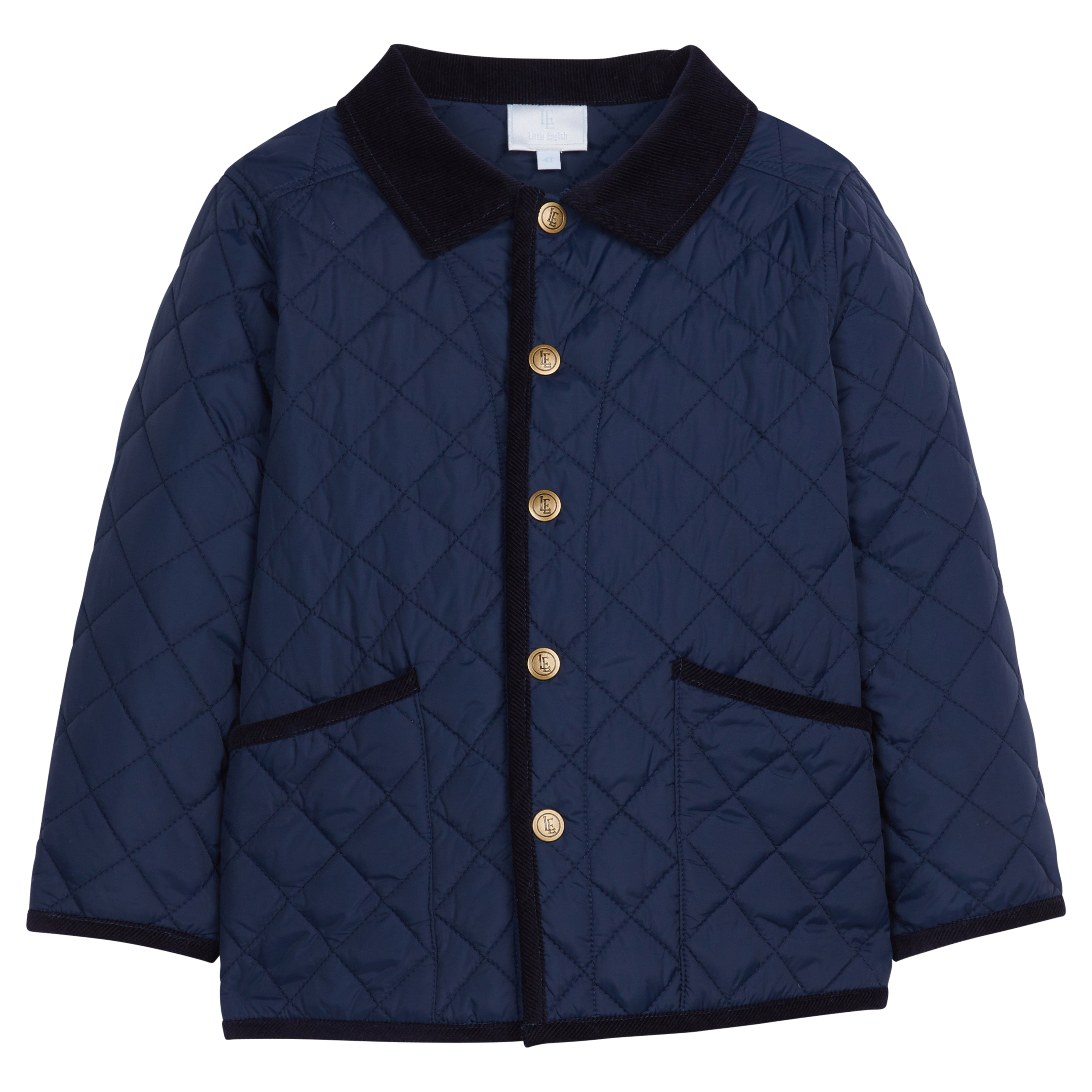 Little English | Classic Quilted Jacket - Navy