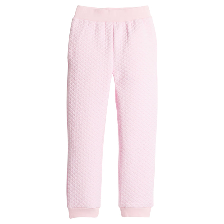 little english classic children's clothing girls quilted jogger in light pink 
