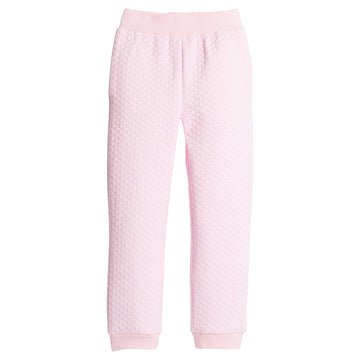 little english classic children's clothing girls quilted jogger in light pink 