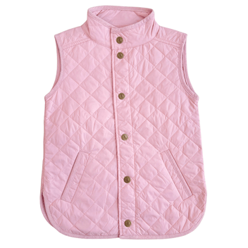 Widgeon Girls Quilted Barn Vest - Light Pink main image 1