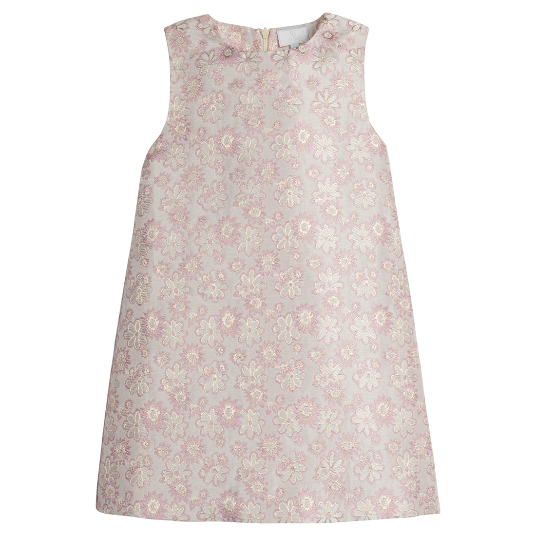Little English | Girl's Classic Shift Dress - Rosewood Jacquard Little English | Girl's Classic Shift Dress - Rosewood Jacquard