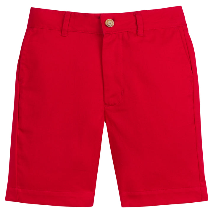 Little English traditional children's clothing, boy's classic short in red twill