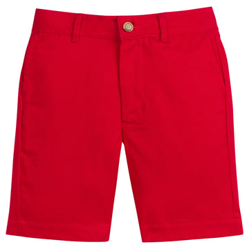 Little English traditional children's clothing, boy's classic short in red twill