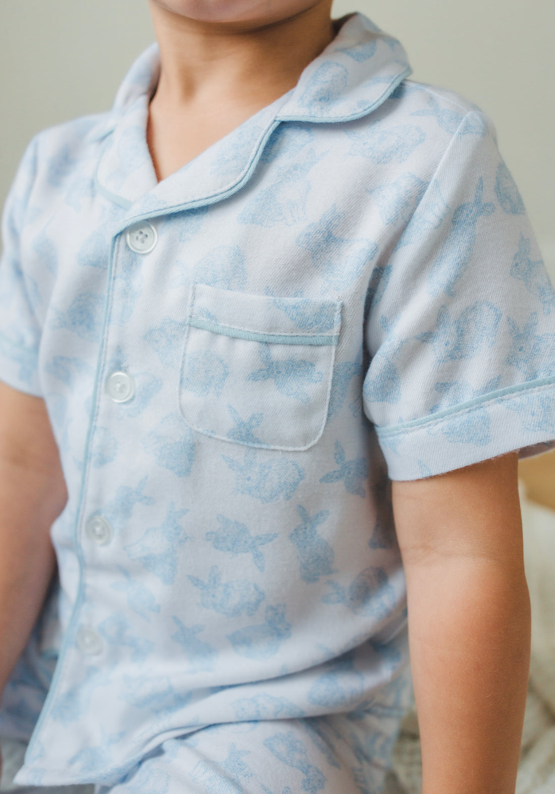 Kid's Bunnies Pajama Set - Boy's Long Jammies – Little English