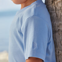 Little English Classic round neck tee shirt in light blue 