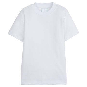 Little English boy’s classic knit tee in white for Spring.