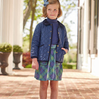 Little English classic tween girls skirt in ashford tartan pattern with pockets