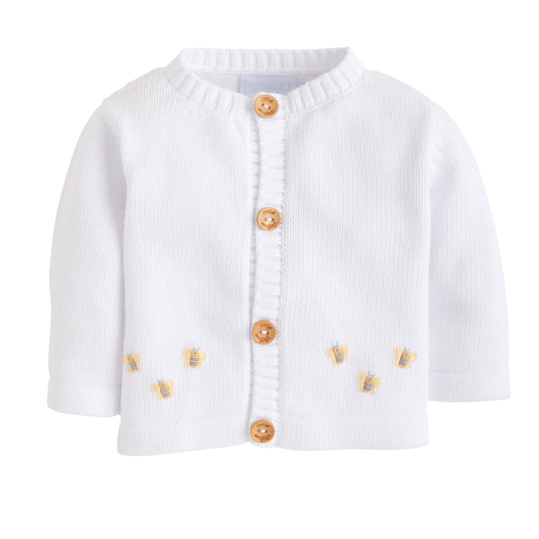 Little English Bee Crochet Cardigan for Baby - Main Image