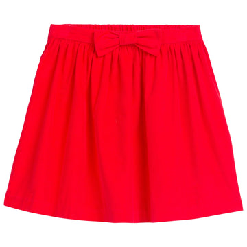 little english classic childrens clothing tween girls red corduroy skirt with front bow